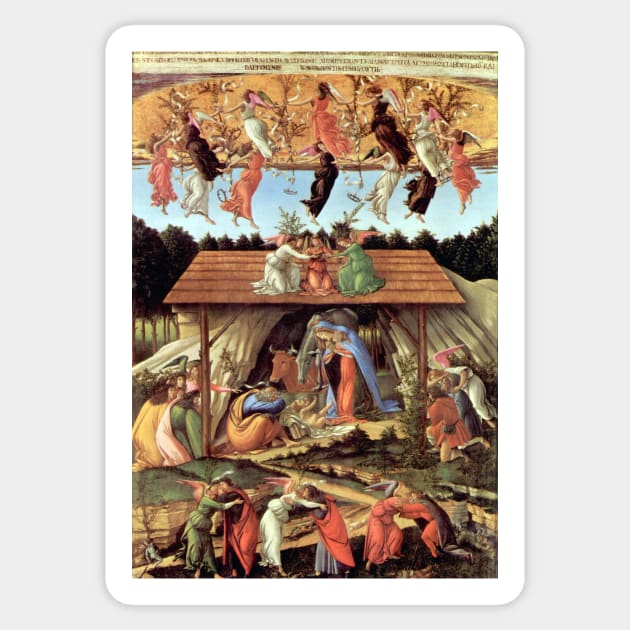Birth of Christ by Sandro Botticelli Sticker by MasterpieceCafe
